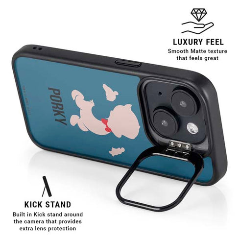 Looney Tunes Porky Pig Identity iPhone 15 Kickstand Case